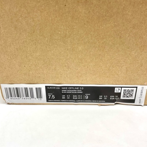 Rare NEW in Box Nike Offline 2.0 Summit White Platform Slides Size W9/M7.5/40.5 - Picture 9 of 13